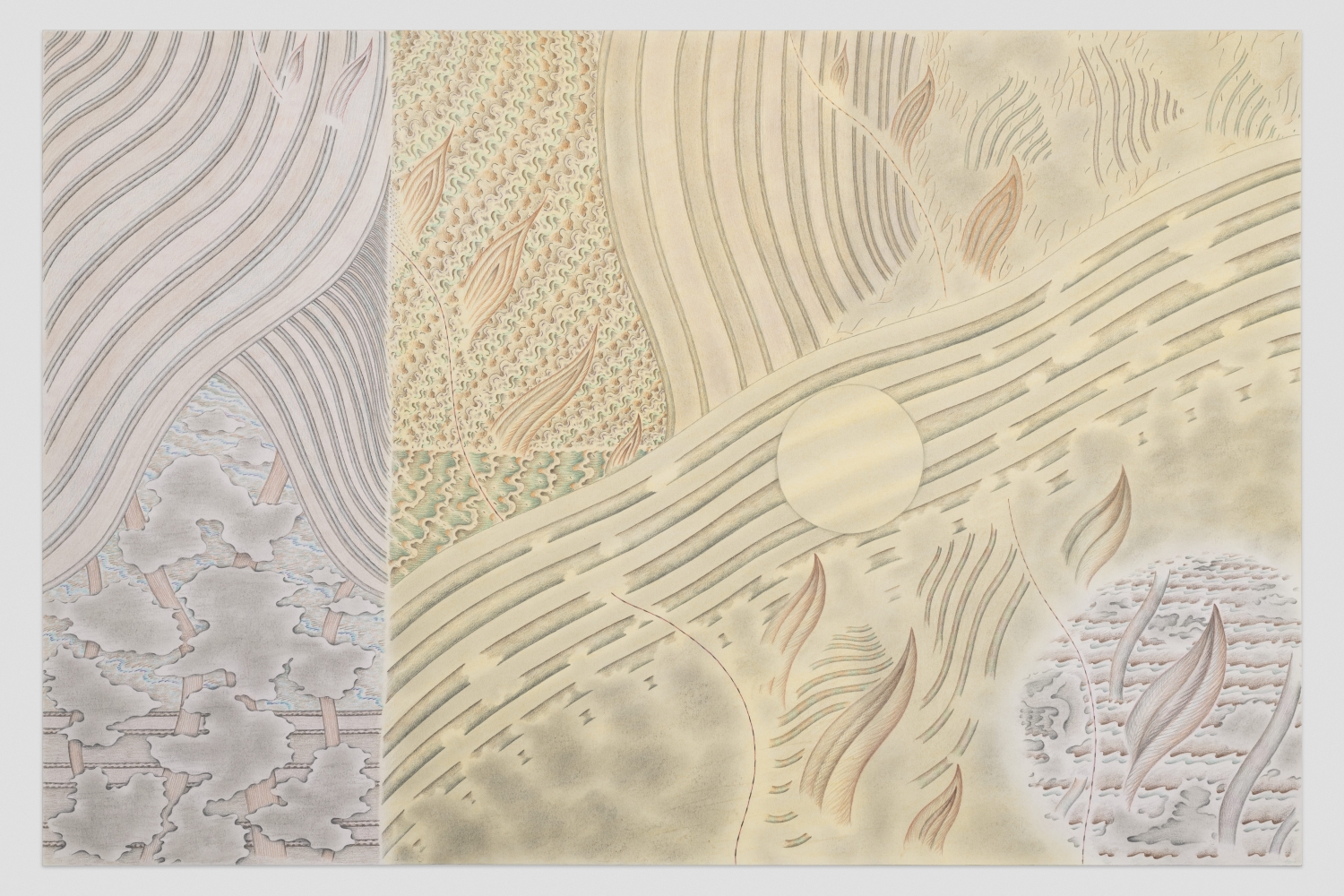 Tidal Phases,&nbsp;1984 Graphite, pastel and colored pencil on paper