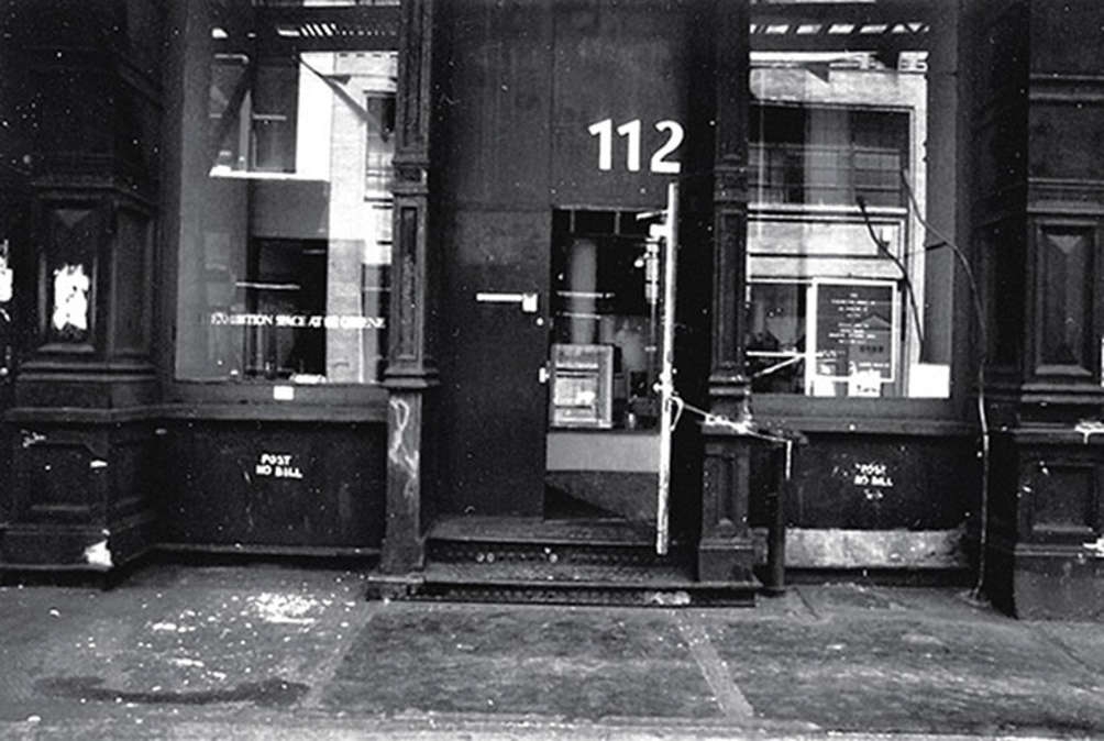Soho&amp;#39;s first artist collective at 112 Greene Street. The space opened in the early 1970s and is today home to a Stella McCartney boutique. Image via Market Fine Arts.