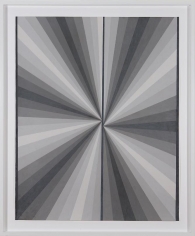 Mark Grotjahn Untitled (French Grey Fan 10%-90% Warm Grey 90% On Sides Cool Grey 90% Middle Line), 2007