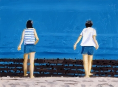 Two Figures Facing Bay, 2002