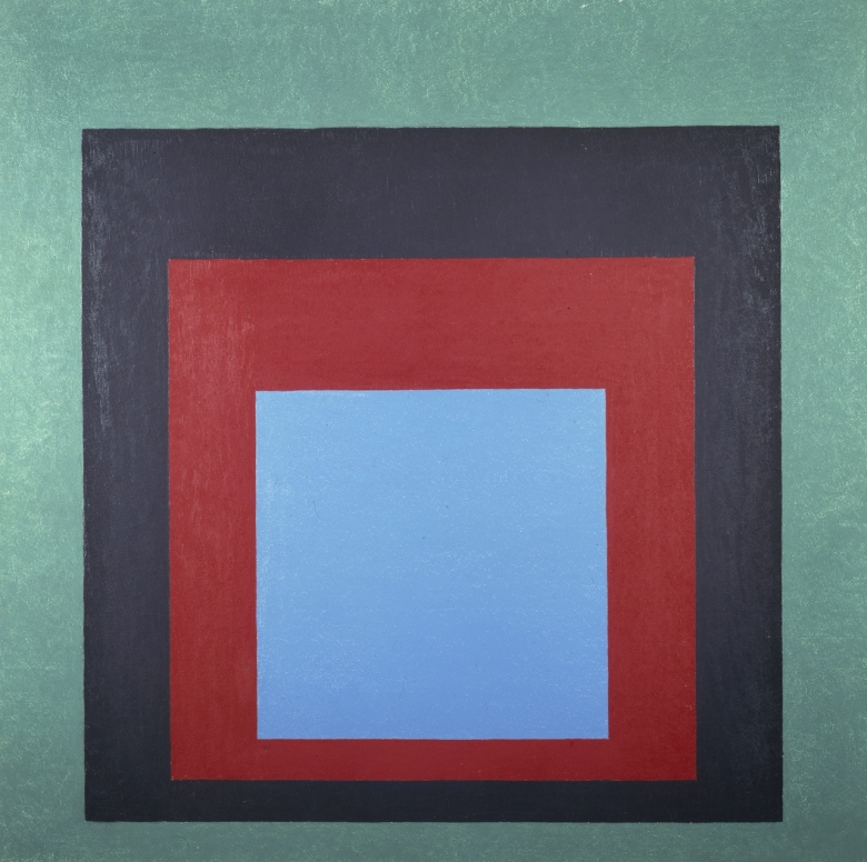 Josef Albers Homage to the Square: "Frontward" Oil on masonite