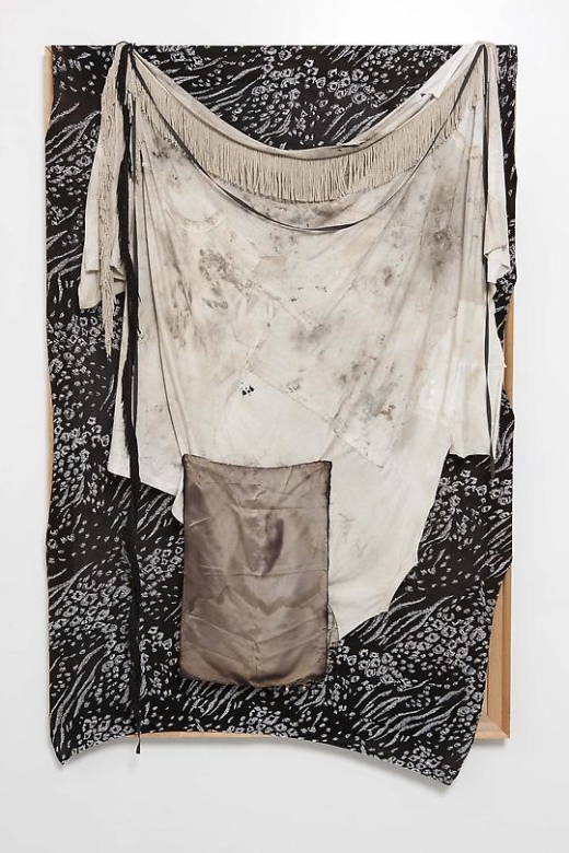 Untitled (Black and Silver Fabric Painting), 2012