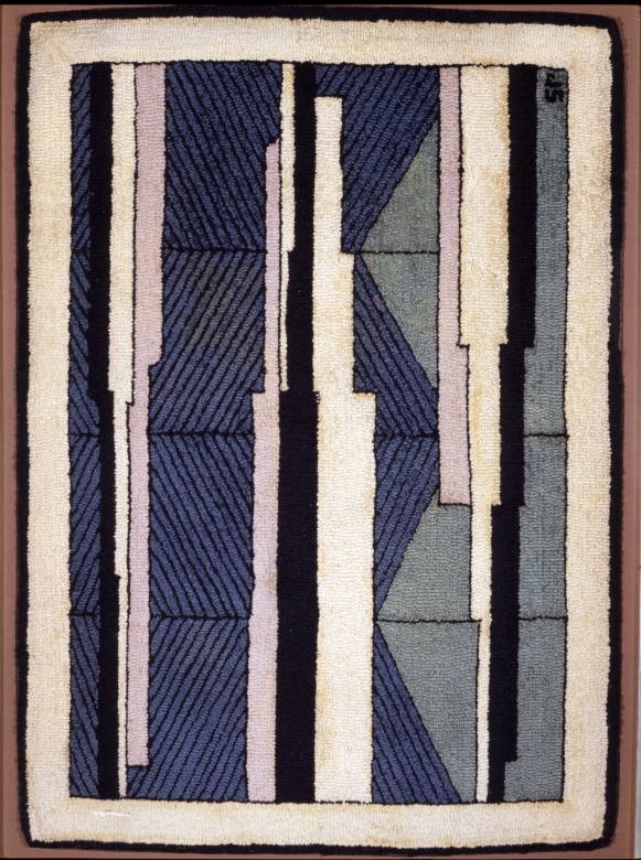 John Storrs Diagonals, 1928 Hand-hooked wool rug